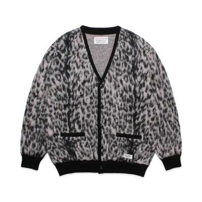 WACKO MARIA Mohair Knit Jacquard Cardigan "Pink"