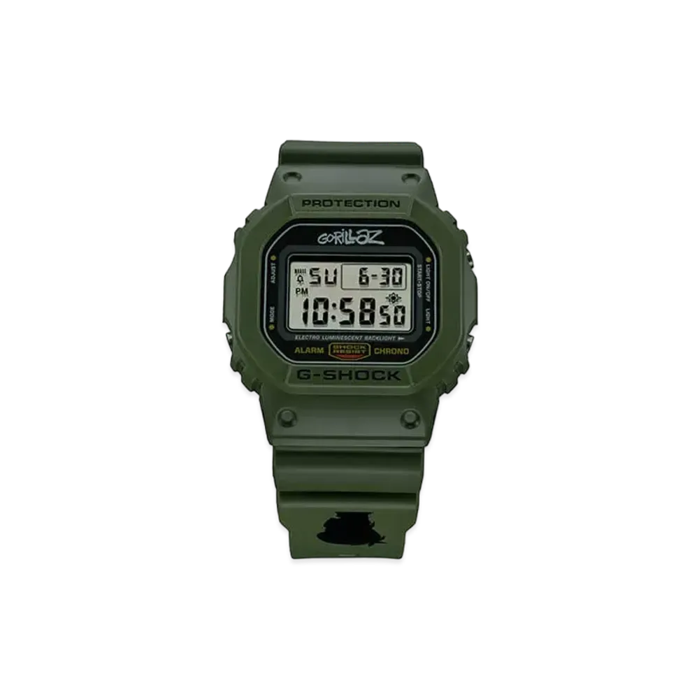 Casio G-Shock x Gorillaz Limited Edition "Murdoc" DW-5600GRLZM-3 - 49mm in Rubber
