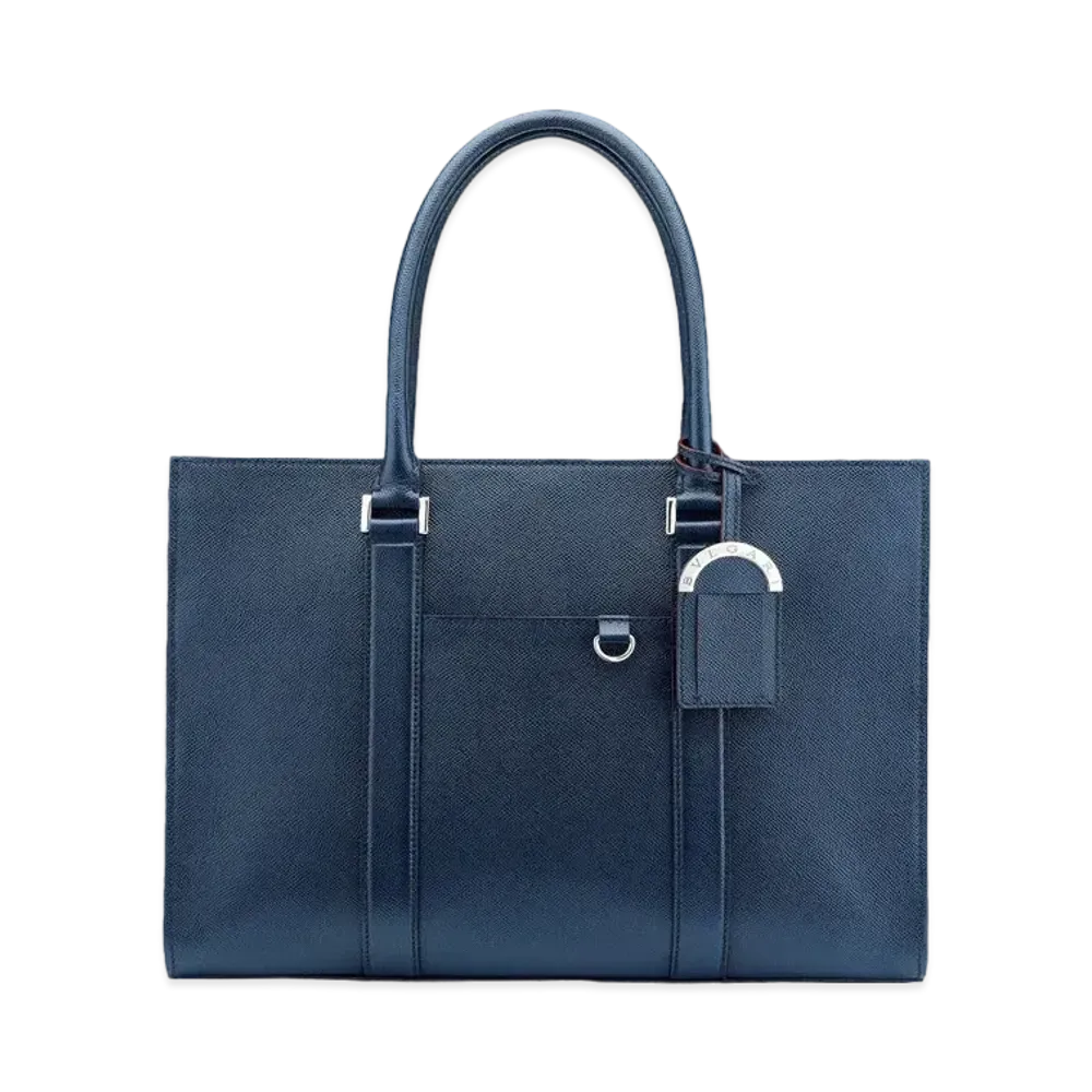 BVLGARI BVLGARI MAN Zip Tote "Blue"