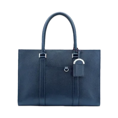 BVLGARI BVLGARI MAN Zip Tote "Blue"