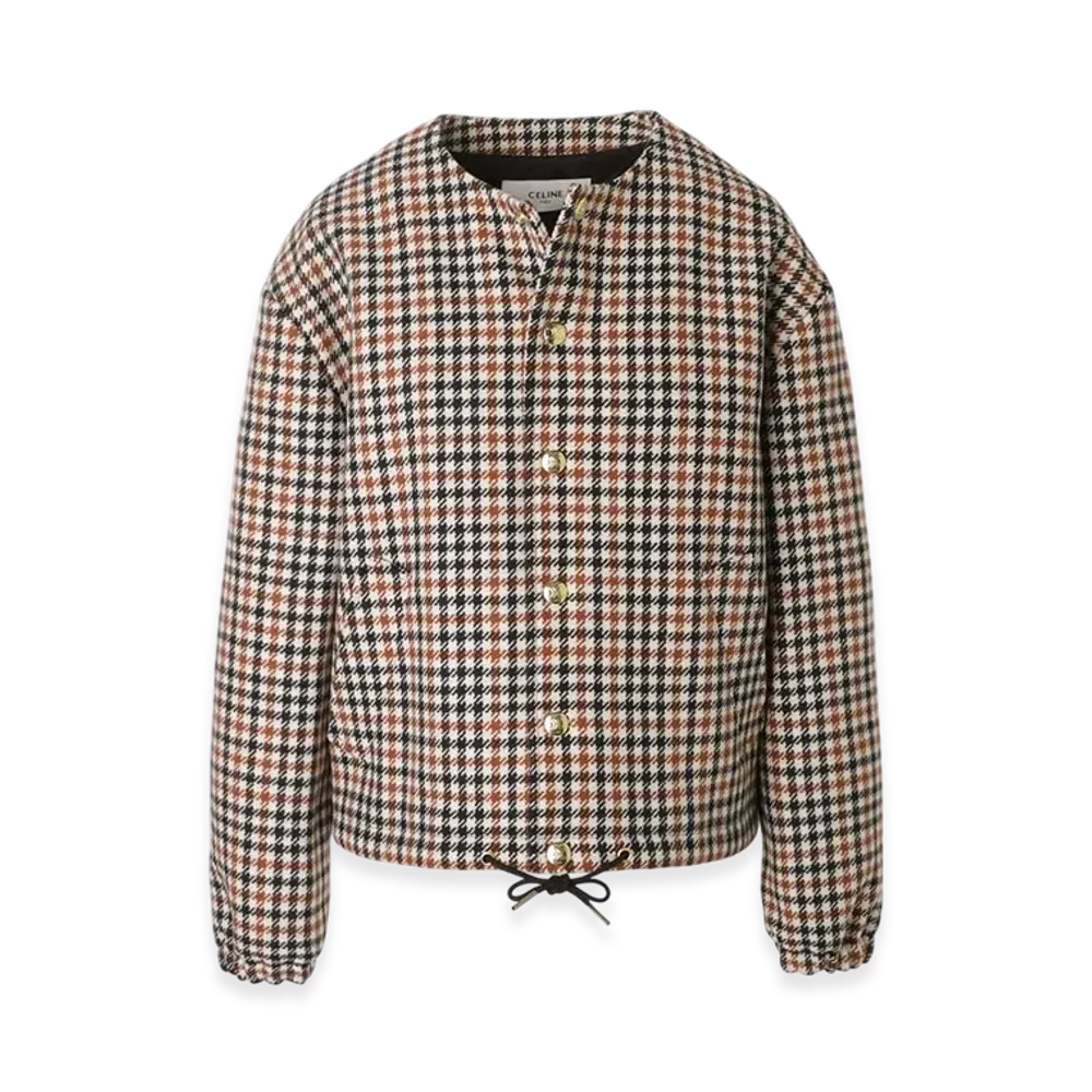 CELINE Jacket With Pure Collar "Noir/Rouille"