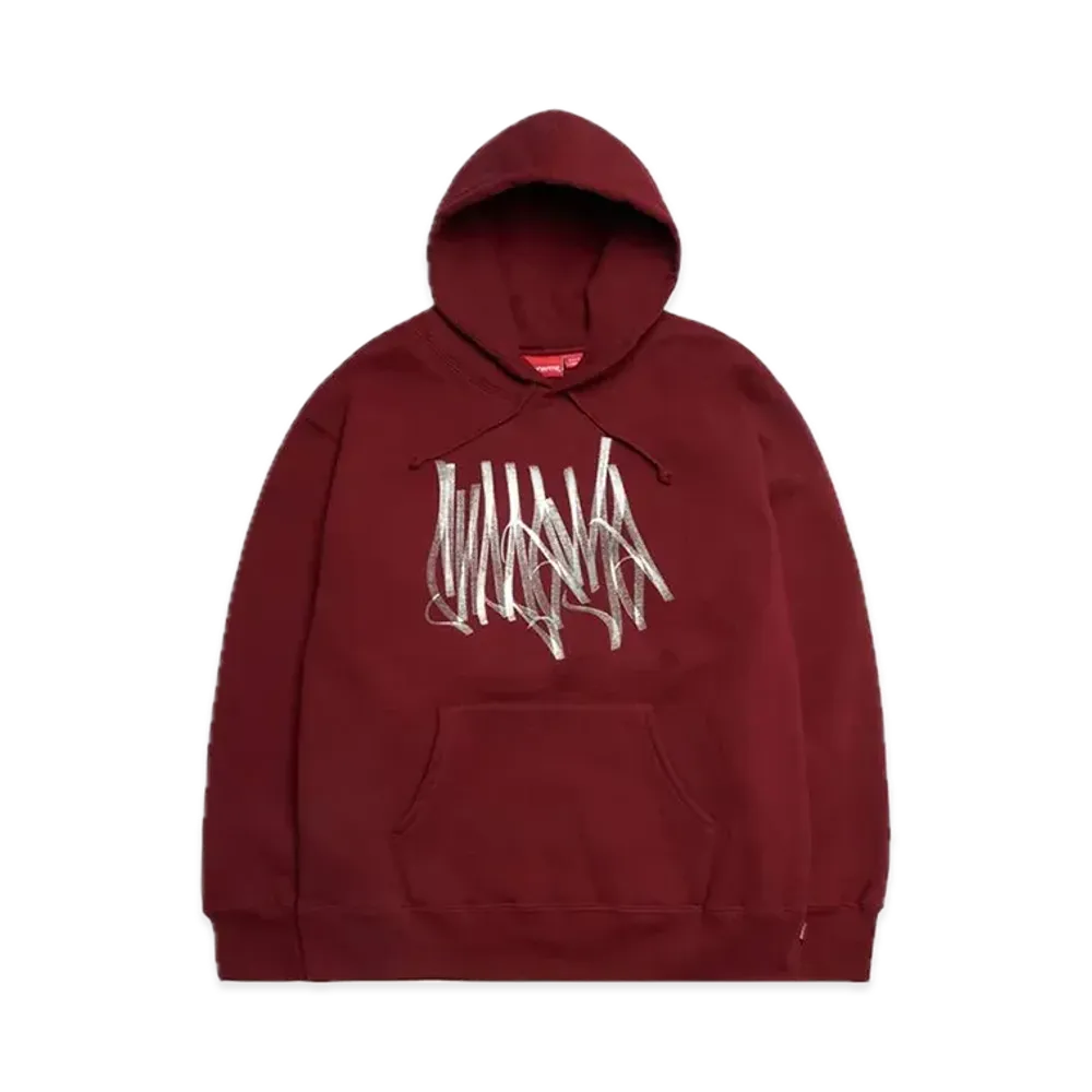 Supreme Tag Hooded Sweatshirt "Cardinal
"