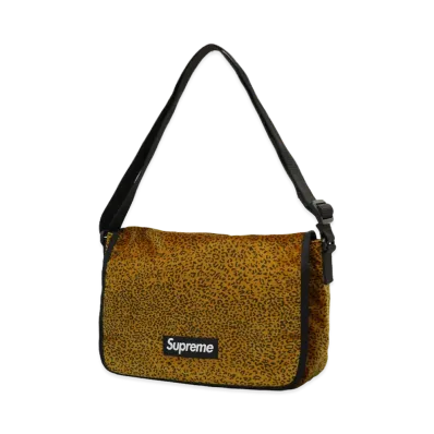 Supreme Velvet Small Messenger Bag "Tan Leopard"