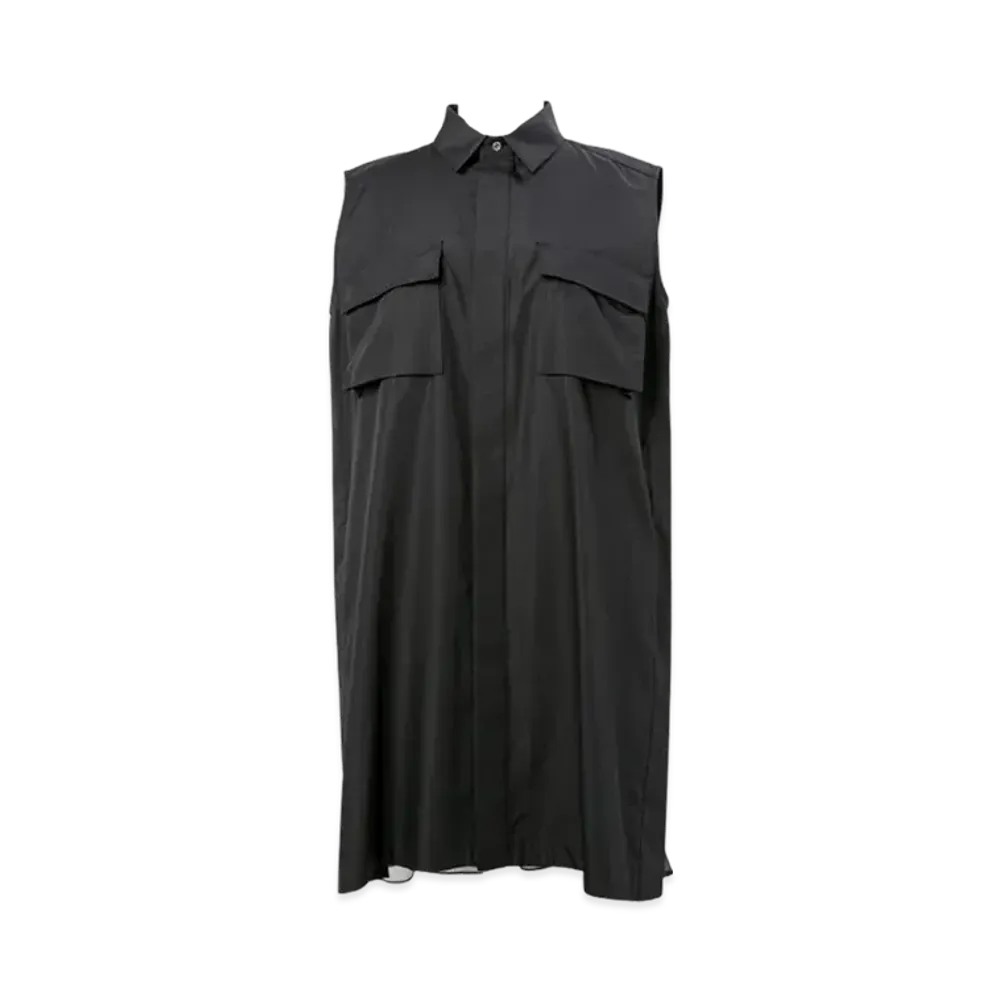 sacai Cotton Poplin Dress "Black"