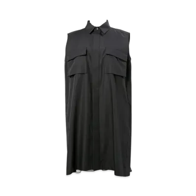 sacai Cotton Poplin Dress "Black"