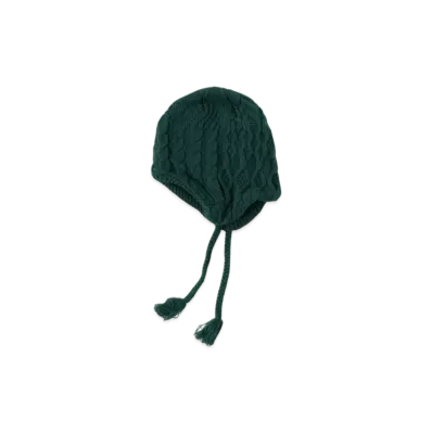 BEAMS Mixed Alan Knit Earflap Watch Cap "Green"