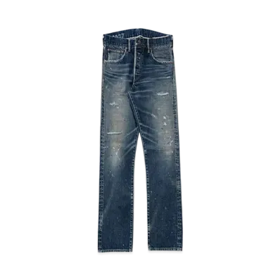 visvim SOCIAL SCULPTURE 01 SLIM DAMAGED-27 L30 "Denim"