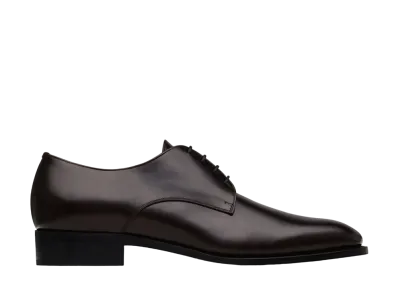 Saint Laurent Adrien Derbies in Smooth Leather "Brun Fonce"