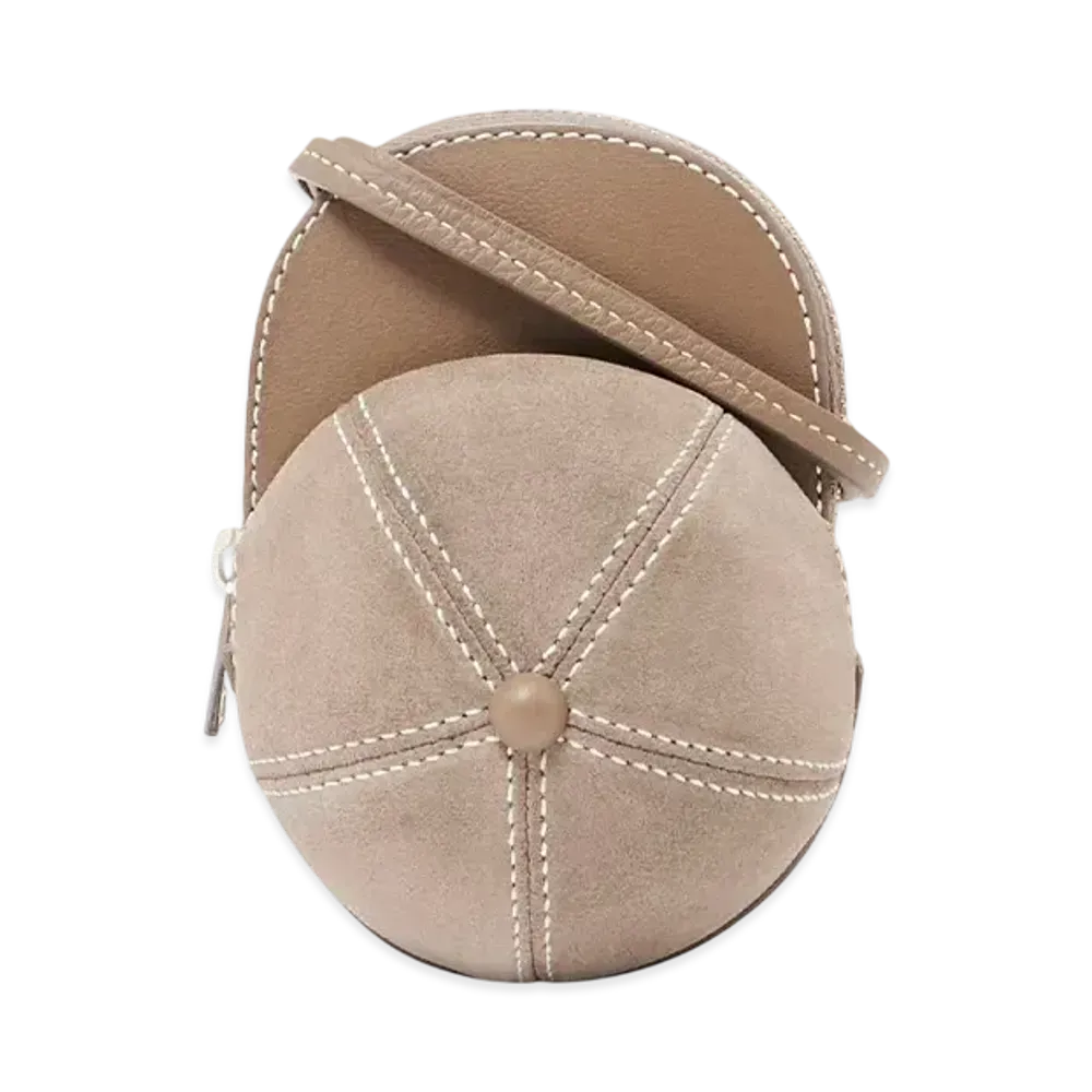 JW ANDERSON Mini Cap Suede Crossbody Bag "Brown"