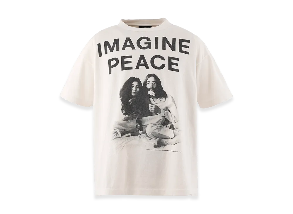 SAINT Mxxxxxx x John Lennon JL SS T-Shirt Imagine Peace "White"