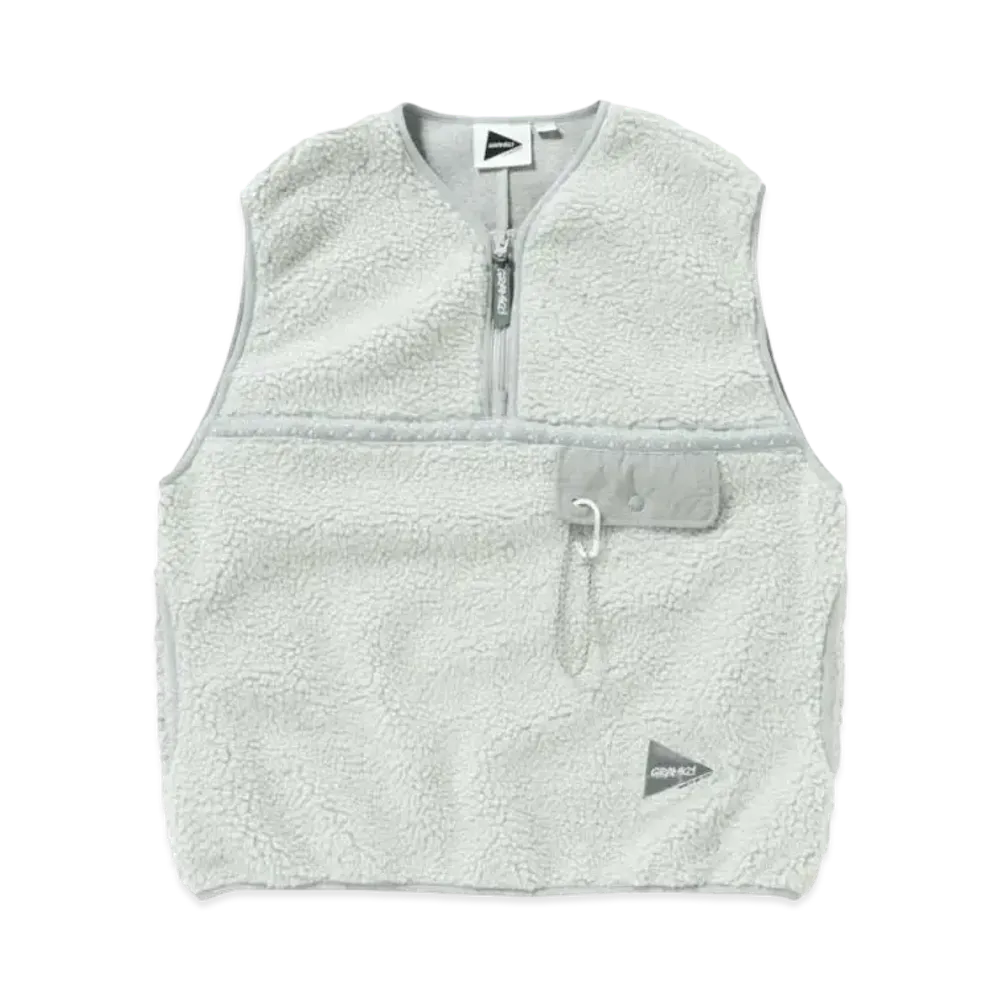 GRAMICCI x and wander Women's JQ Tape Fleece Vest "L.Gray"