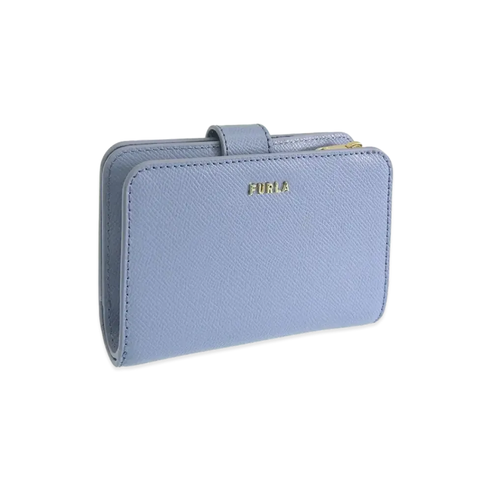 FURLA Classic Bifold M Compact W/Z Wallet "Blue"