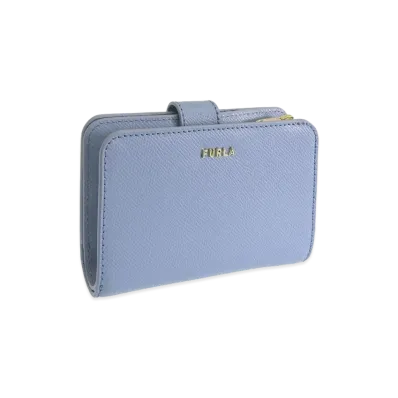 FURLA Classic Bifold M Compact W/Z Wallet "Blue"