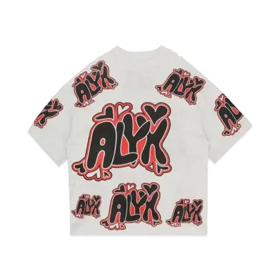 1017 ALYX 9SM Oversized Needle Punch Graphic Tee "Tan"