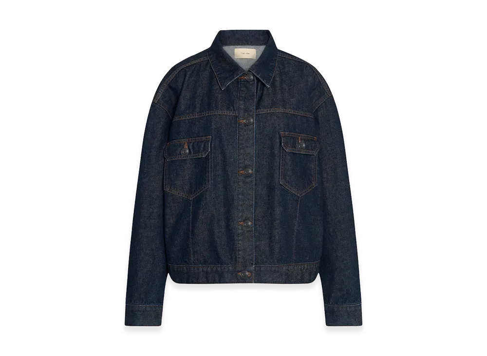 The Row Women's Ness Cotton Jacket "Indigo"