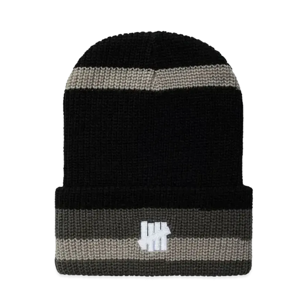 UNDEFEATED Striped Icon Beanie "Black"