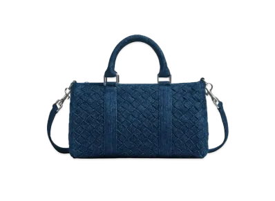 Bottega Veneta Small Intrecciato Duffle "Indigo"