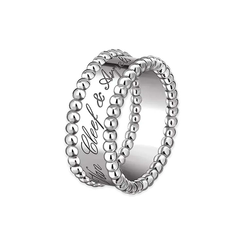 Van Cleef & Arpels Perlee signature ring "18K White gold"