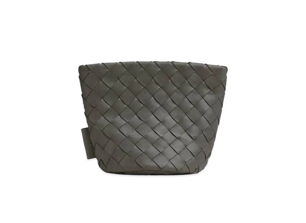 Bottega Veneta Intrecciato Small Bucket Pouch "Light Graphite"