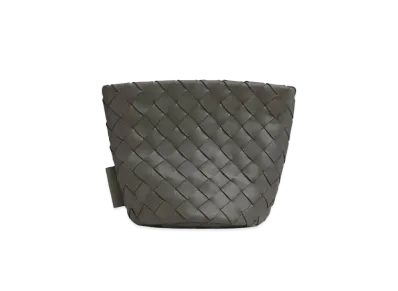 Bottega Veneta Intrecciato Small Bucket Pouch "Light Graphite"