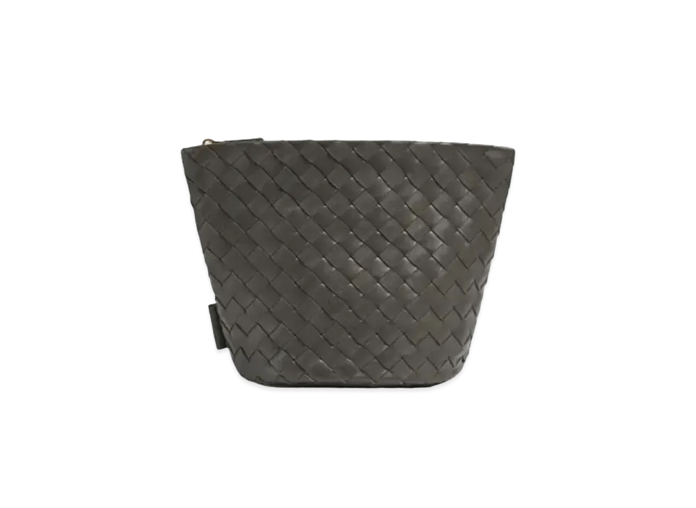 Bottega Veneta Intrecciato Medium Bucket Pouch "Light Graphite"