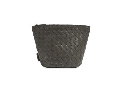 Bottega Veneta Intrecciato Medium Bucket Pouch "Light Graphite"