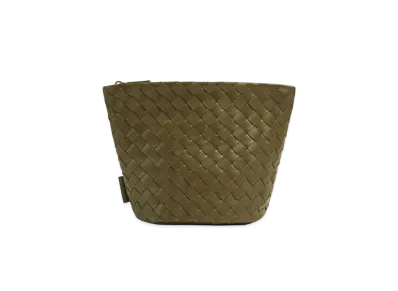 Bottega Veneta Intrecciato Medium Bucket Pouch "Mud"