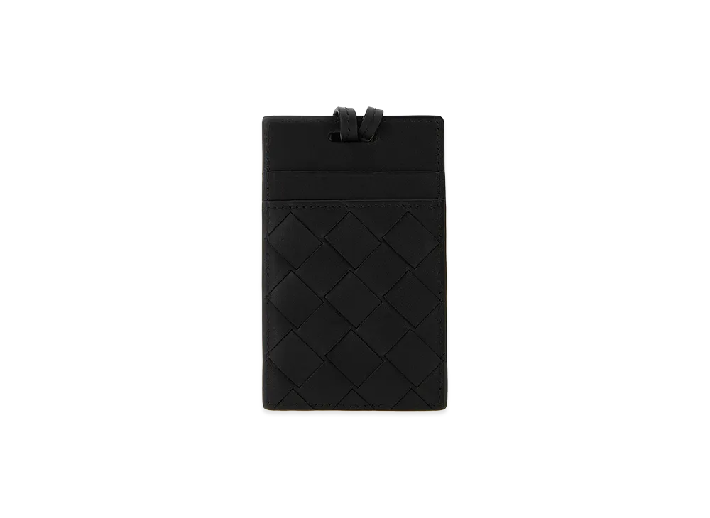 Bottega Veneta Leather Card Holder "Black"