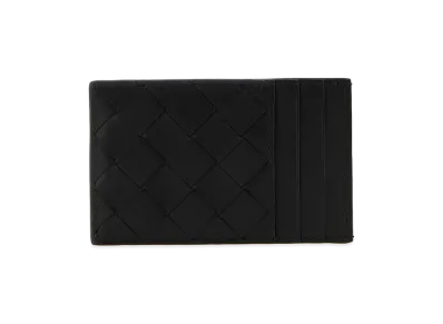 Bottega Veneta Leather Card Holder "Black"