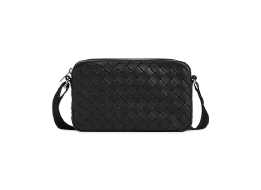 Bottega Veneta Small Intrecciato Camera Bag "Black"