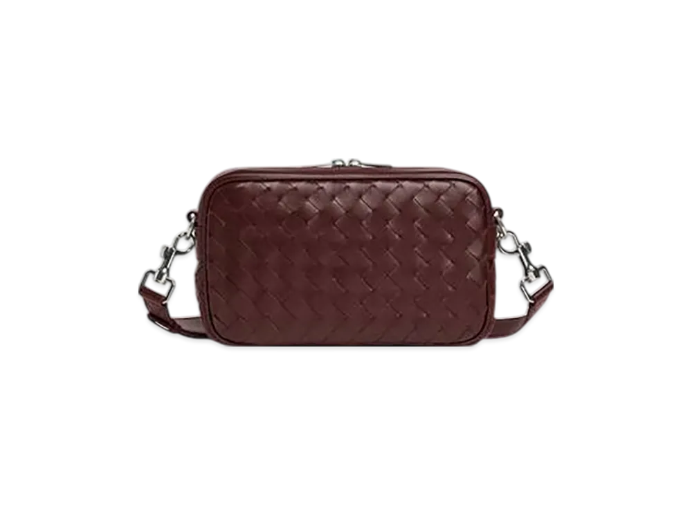 Bottega Veneta Small Intrecciato Camera Bag "Madder Brown"