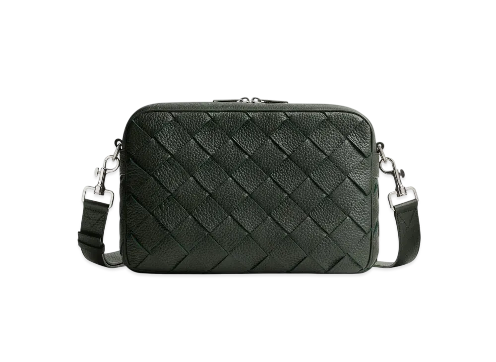 Bottega Veneta Intrecciato Camera Bag "Dark Green"