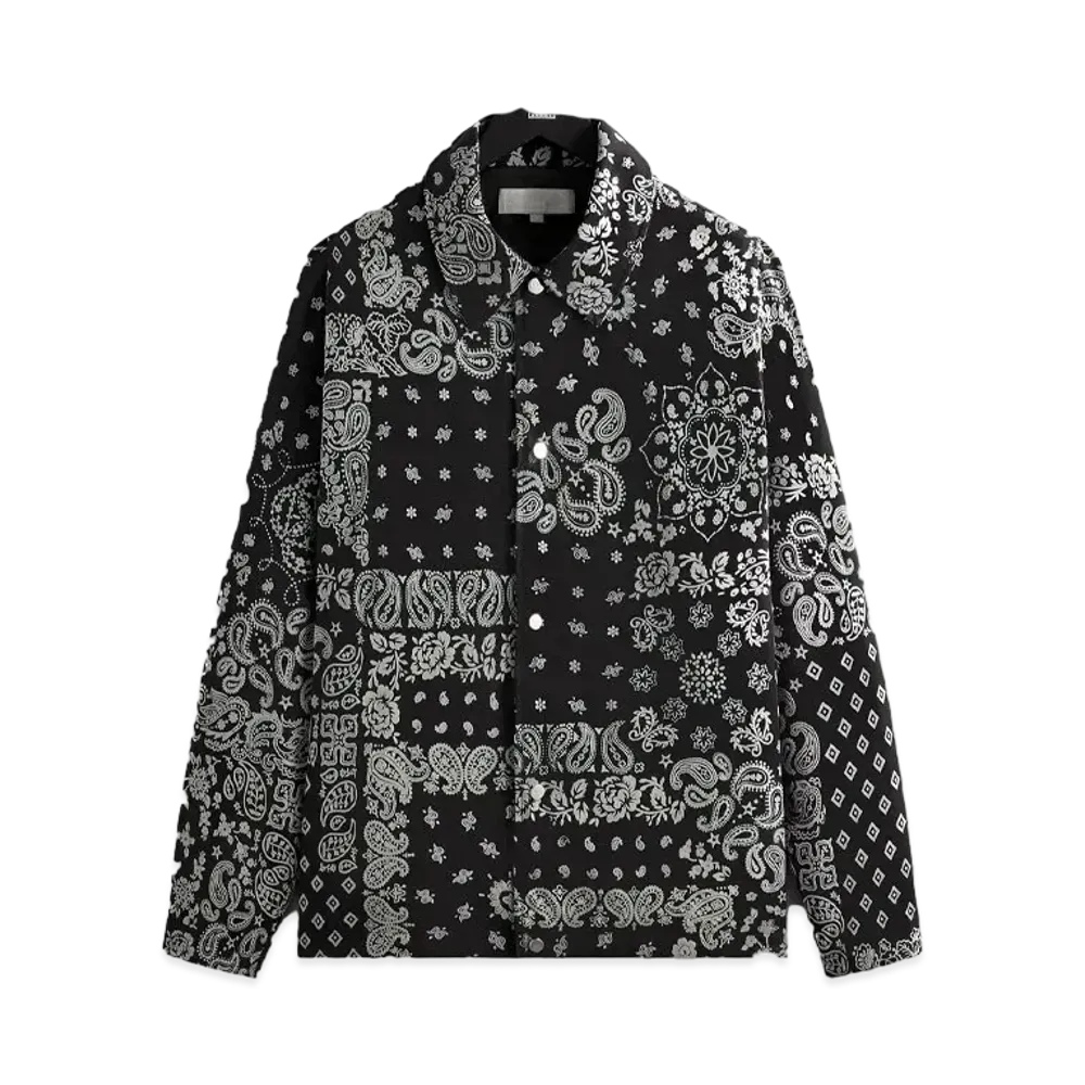 Kith Flocked Deconstructed Bandana Coaches Jacket "Black"