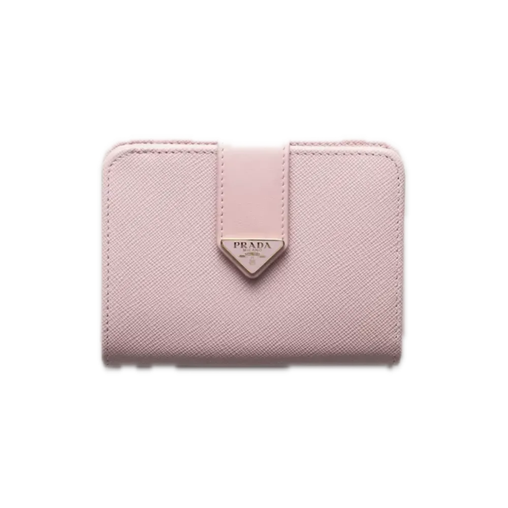 PRADA Saffiano Tab Wallet "Pink"