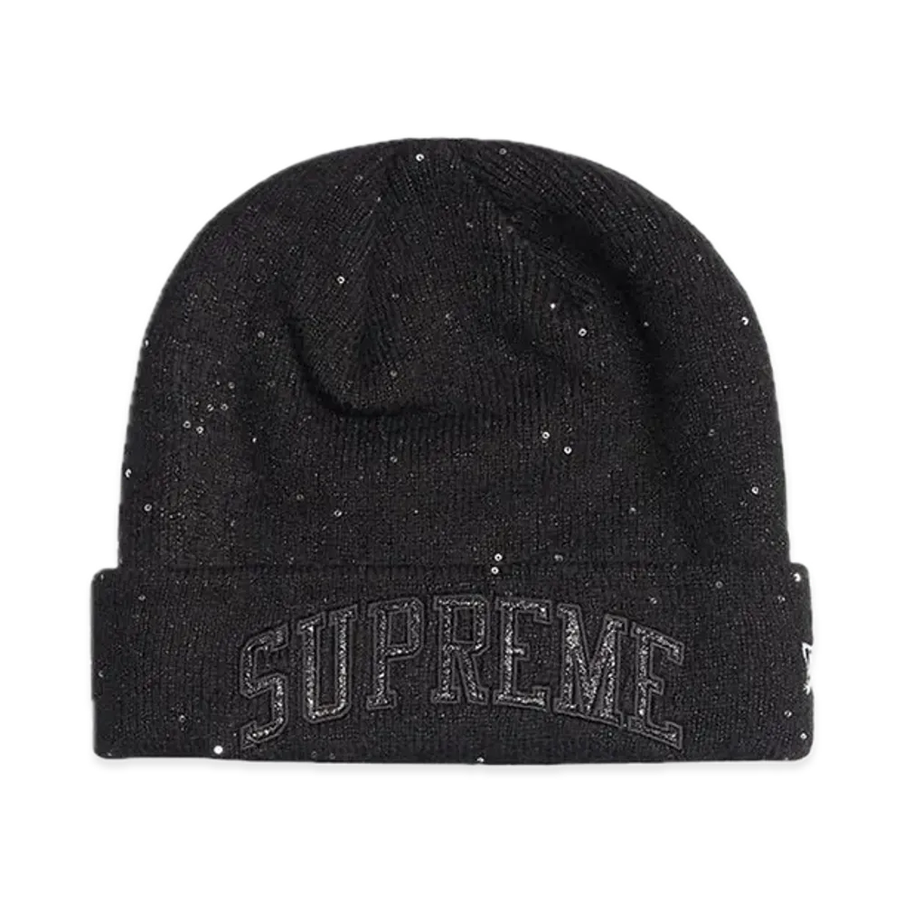 Supreme New Era Metallic Arc Beanie "Black"