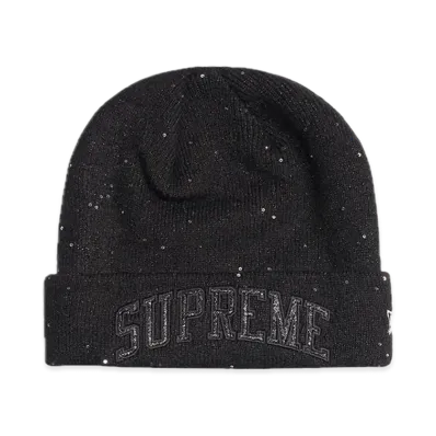 Supreme New Era Metallic Arc Beanie "Black"