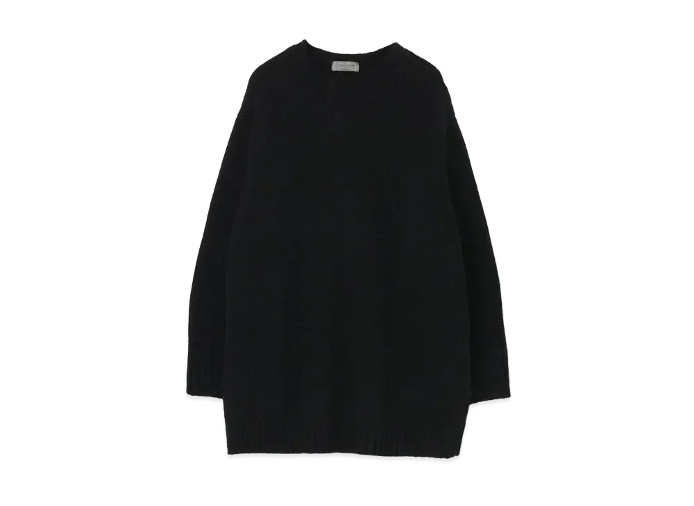 Yohji Yamamoto Pour Homme 3G PLATING PLAIN STITCH SHOULDER OPEN HENRY "Black"