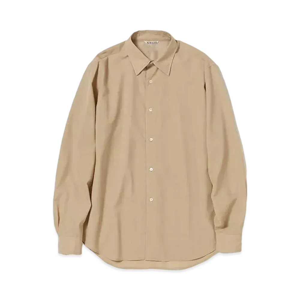 AURALEE Super Fine Tropical Wool Shirt "Top Beige"