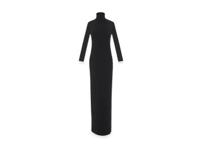 Saint Laurent Women's Wool Long Dress "Black"