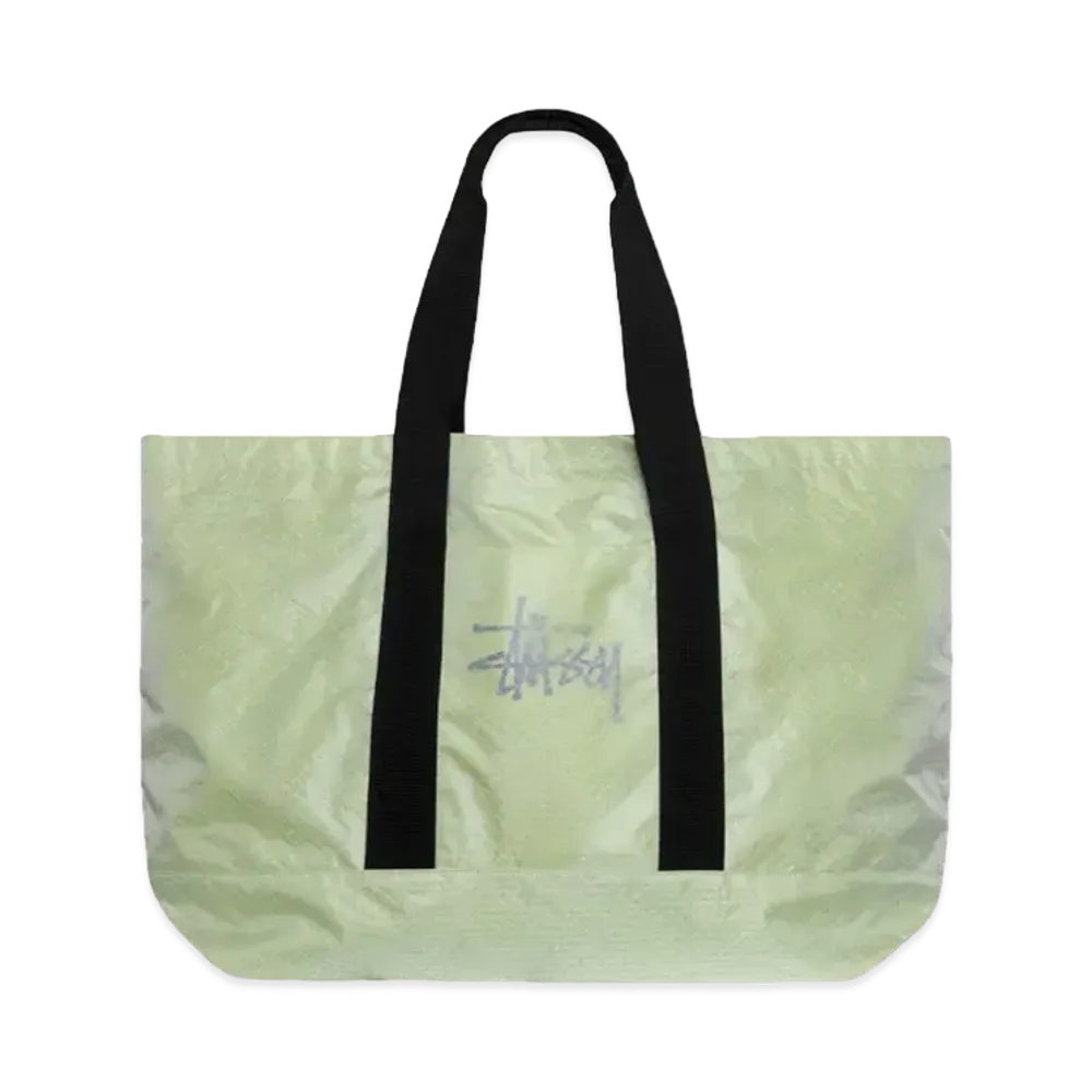 Stussy Ripstop Overlay Extra Large Tote Bag "Lime"