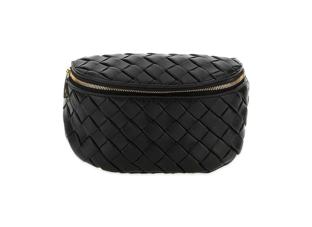 Bottega Veneta Women's Leather Mini Padded Belt Bag "Black"