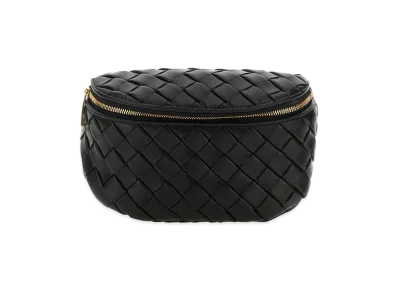 Bottega Veneta Women's Leather Mini Padded Belt Bag "Black"