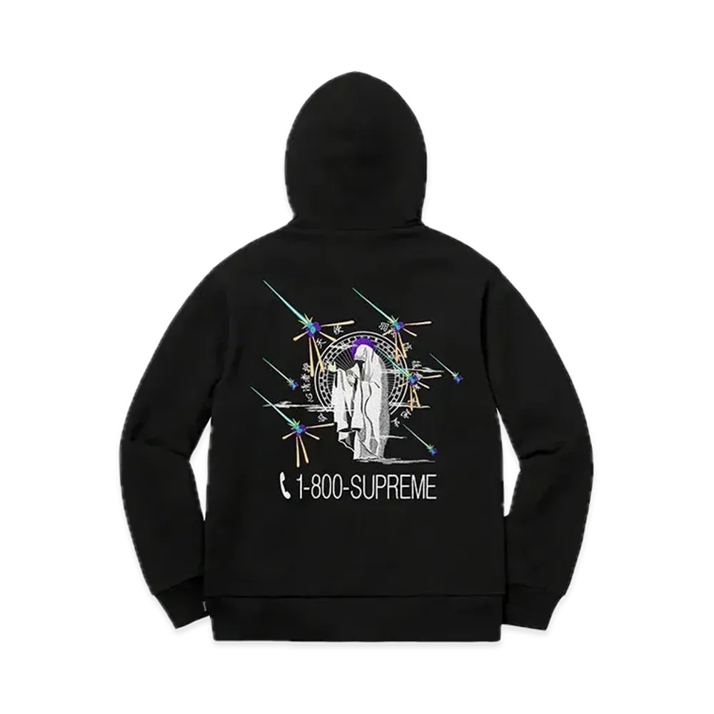 Supreme 1-800 Hooded Sweatshirt "Black"