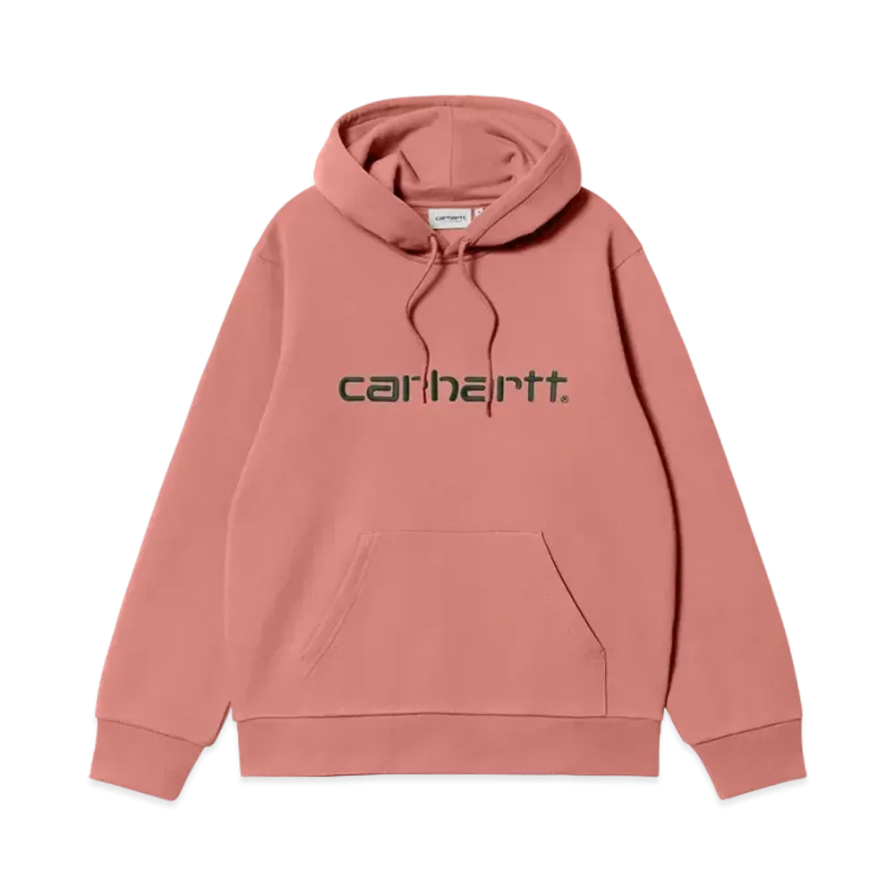 Carhartt WIP Hooded Carhartt Sweat "Dusty Rose/Sycamore Tree"