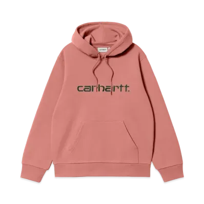 Carhartt WIP Hooded Carhartt Sweat "Dusty Rose/Sycamore Tree"