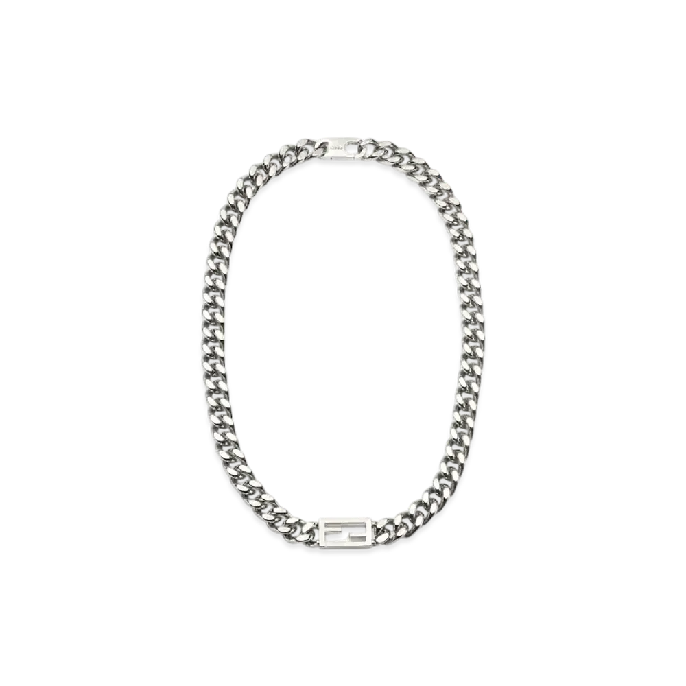 FENDI Baguette Necklace "Silver"