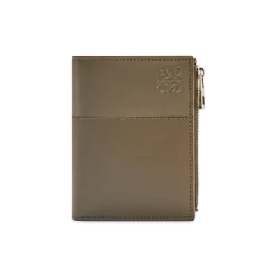 LOEWE Slim Compact Wallet "Dark Khaki Green/Khaki Green"
