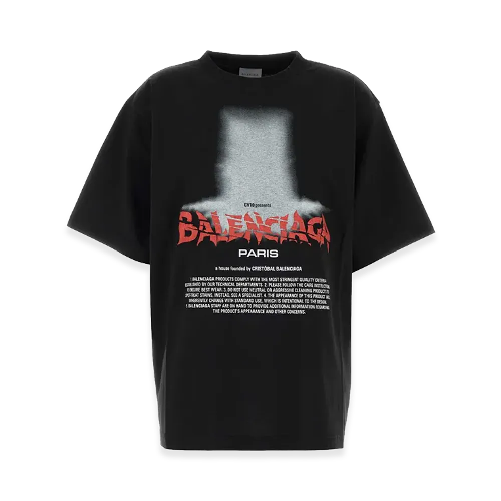 BALENCIAGA Women's Oversized The Door T-Shirt "Black"