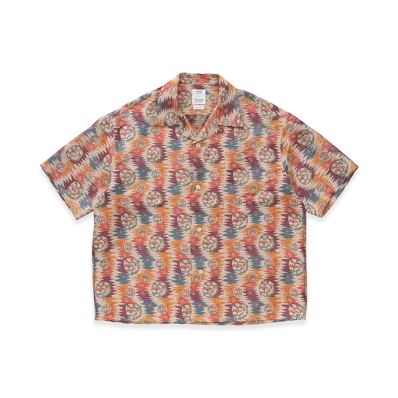visvim Crosby Shirt S/S Jacquard (Silk) "Orange"