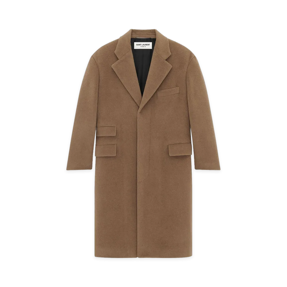 Saint Laurent Women's Coats "Beige"
